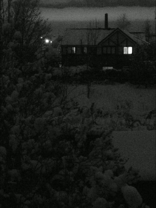 Click to see full size Night-time snow landscape